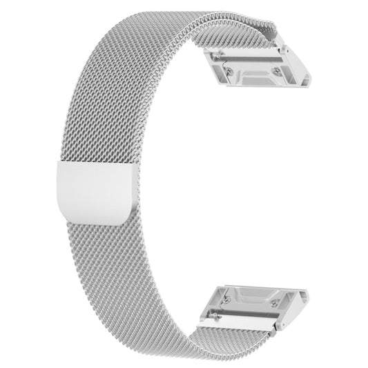 For Garmin Fenix 7S Milanese Watch Band (Silver) by buy2fix