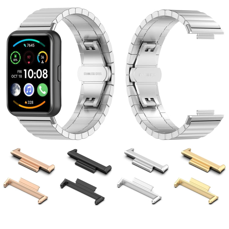 For Huawei Watch Fit 2 2 in 1 Metal Watch Band Connectors (Gold) by buy2fix