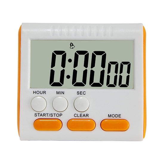 Kitchen Timer 24 Hours Digital Alarm Clock LCD Screen Magnetic Backing for Cooking Baking(Orange) by buy2fix
