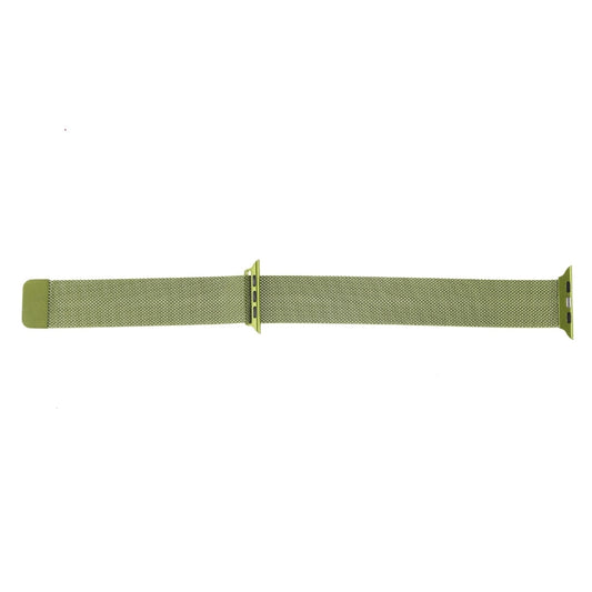 Milanese Loop Magnetic Stainless Steel Watch Band for Apple Watch Series 10 42mm / 9&8&7 41mm / SE 3&SE 2&6&SE&5&4 40mm / 3&2&1 38mm(Army Green) by buy2fix