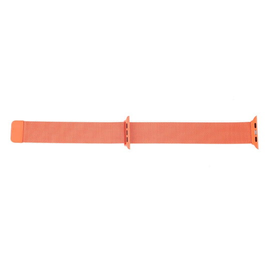 Milanese Loop Magnetic Stainless Steel Watch Band for Apple Watch Series 10 42mm / 9&8&7 41mm / SE 3&SE 2&6&SE&5&4 40mm / 3&2&1 38mm(Orange) by buy2fix