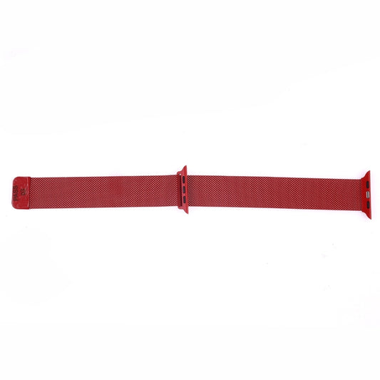 Milanese Loop Magnetic Stainless Steel Watch Band for Apple Watch Series 7 41mm / 6 & SE & 5 & 4 40mm / 3 & 2 & 1 38mm(Red) by buy2fix