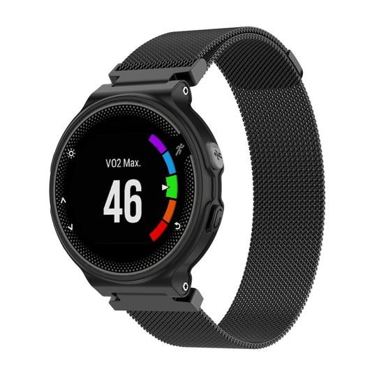 Milanese Watch Band for Garmin Forerunner 235 26cm(Black) by buy2fix