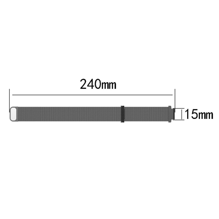 Milanese Watch Band for Garmin Forerunner 235 26cm(Black) by buy2fix