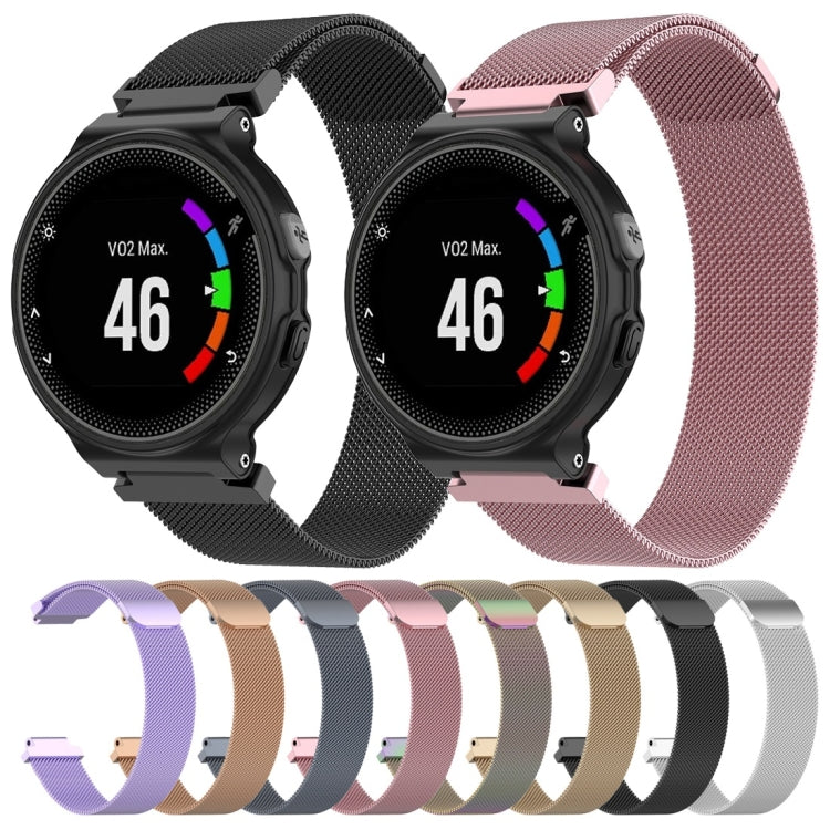 Milanese Watch Band for Garmin Forerunner 235 22cm(Champagne Gold) by buy2fix