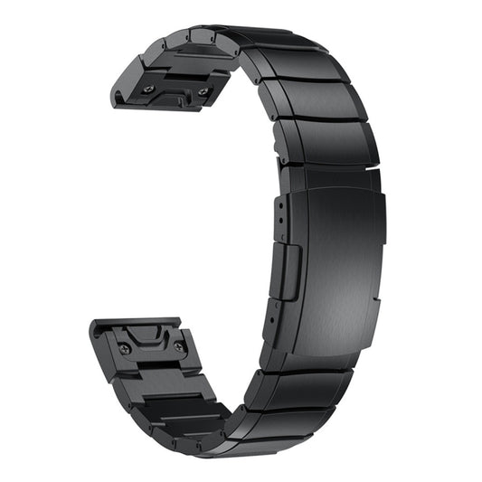 Quick Dismantling Steel Watch Band for Garmin Fenix 5 22mm(Black) by buy2fix