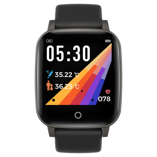 T1 Body Temperature Measurement Smart Sports Watch, 1.3 inch Screen, IP67 Waterproof, Support Automatic Temperature and Heart Rate Monitoring / Sleep Monitoring / Sedentary Reminder(Black) by buy2fix