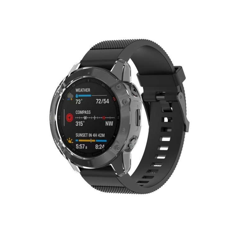For Garmin Fenix 6 TPU Half Coverage Smart Watch Protevtice Case(White) by buy2fix