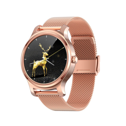 SMA-R2 1.3 inches IPS Screen Smart Watch IP65 Waterproof,Support Call /Message Reminder /Dual-mode Bluetooth 3.0 + 4.0/ Sleeping Monitoring /Sedentary Reminder (Rose Gold Metal Strap) by buy2fix
