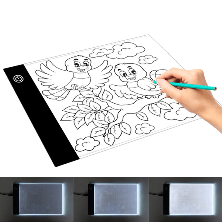 2.2W 5V LED Three Level of Brightness Dimmable A5 Acrylic USB Copy Boards Anime Sketch Drawing Sketchpad -  by buy2fix | Online Shopping UK | buy2fix