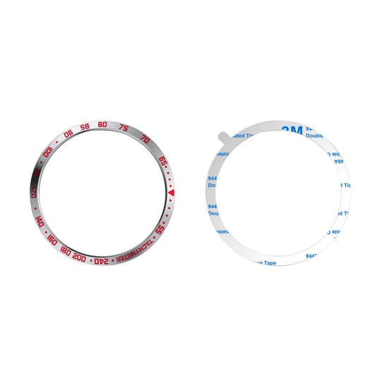 Dial Steel Protective Frame for Galaxy Watch 46mm(Red + White) by buy2fix