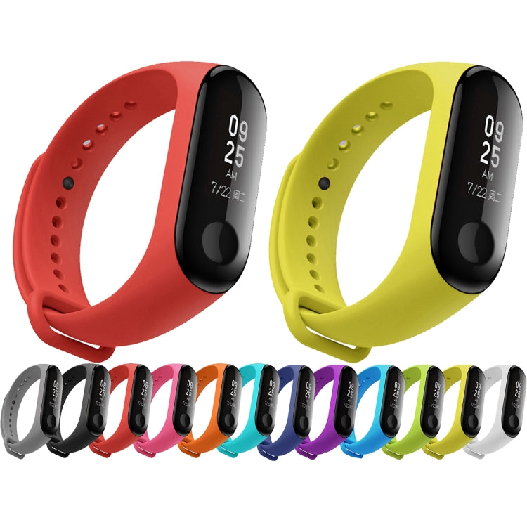 Silicone Watch Band for Xiaomi Mi Band 3(Yellow) by buy2fix