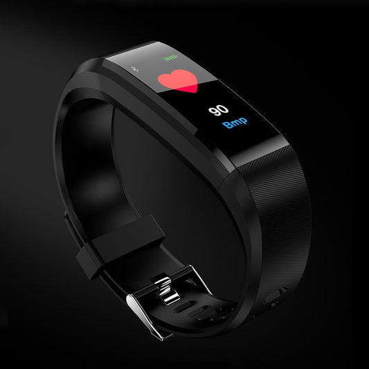 115Plus 0.96 inches OLED Color Screen Smart Bracelet,Support Call Reminder /Heart Rate Monitoring /Blood Pressure Monitoring /Sleep Monitoring /Sedentary Remind(Black) by buy2fix