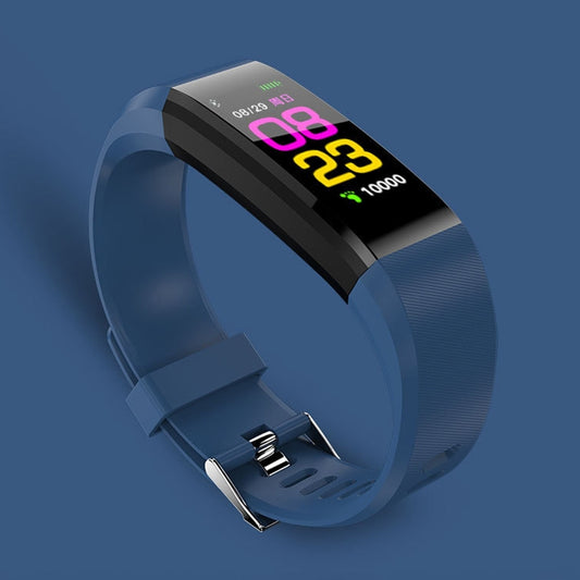 115Plus 0.96 inches OLED Color Screen Smart Bracelet,Support Call Reminder /Heart Rate Monitoring /Blood Pressure Monitoring /Sleep Monitoring /Sedentary Remind(Blue) by buy2fix