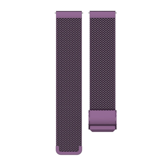 18mm Metal Mesh Wrist Strap Watch Band for Fossil Female Sport / Charter HR / Gen 4 Q Venture HR (Dark Purple) by buy2fix