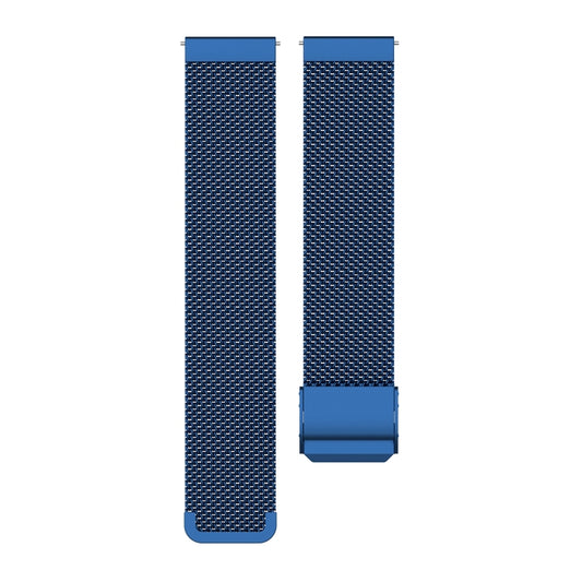 18mm Metal Mesh Wrist Strap Watch Band for Fossil Female Sport / Charter HR / Gen 4 Q Venture HR (Dark Blue) by buy2fix