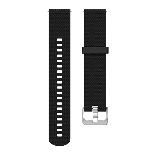 18mm Texture Silicone Wrist Strap Watch Band for Fossil Female Sport / Charter HR / Gen 4 Q Venture HR (Black) by buy2fix
