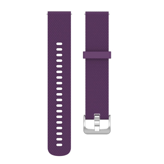 18mm Texture Silicone Wrist Strap Watch Band for Fossil Female Sport / Charter HR / Gen 4 Q Venture HR (Dark Purple) by buy2fix