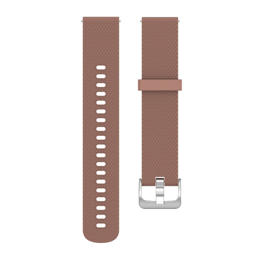 18mm Texture Silicone Wrist Strap Watch Band for Fossil Female Sport / Charter HR / Gen 4 Q Venture HR (Brown) by buy2fix