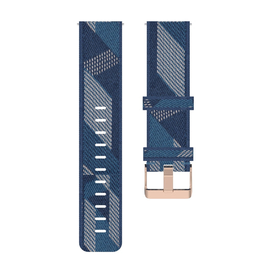 20mm Stripe Weave Nylon Wrist Strap Watch Band for Garmin Venu, Vivomove 3, Vivoactive 3, Forerunner 245 / 645(Blue) by buy2fix