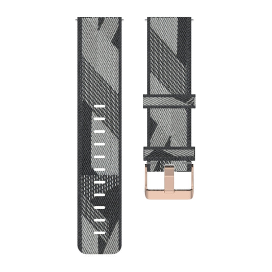 22mm Stripe Weave Nylon Wrist Strap Watch Band for Galaxy Watch 46mm / Gear S3(Grey) by buy2fix