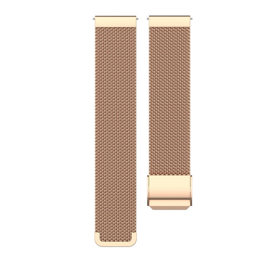 22mm Metal Mesh Wrist Strap Watch Band for Fossil Gen 5 Carlyle / Gen 5 Julianna / Gen 5 Garrett / Gen 5 Carlyle HR (Rose Gold) by buy2fix