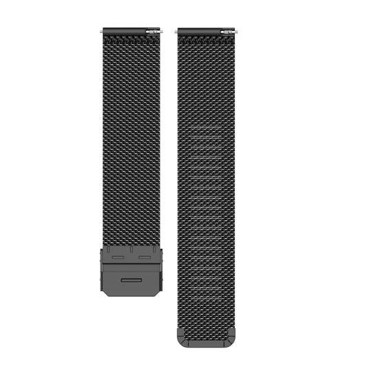 22mm Metal Mesh Wrist Strap Watch Band for Fossil Hybrid Smartwatch HR, Male Gen 4 Explorist HR, Male Sport (Black) by buy2fix