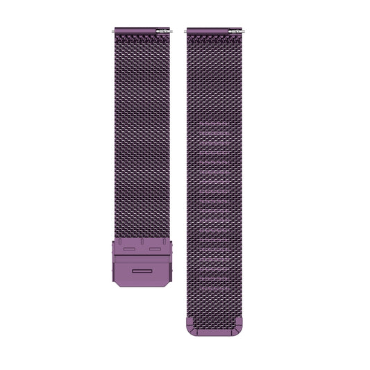 22mm Metal Mesh Wrist Strap Watch Band for Fossil Hybrid Smartwatch HR, Male Gen 4 Explorist HR, Male Sport (Dark Purple) by buy2fix
