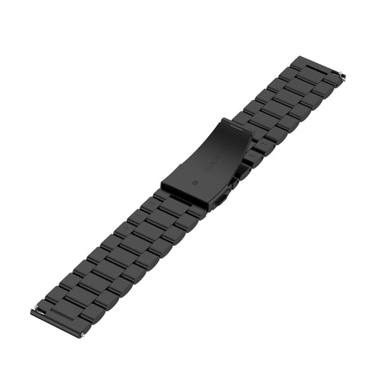 22mm Steel Wrist Strap Watch Band for Fossil Hybrid Smartwatch HR, Male Gen 4 Explorist HR / Male Sport(Black) by buy2fix