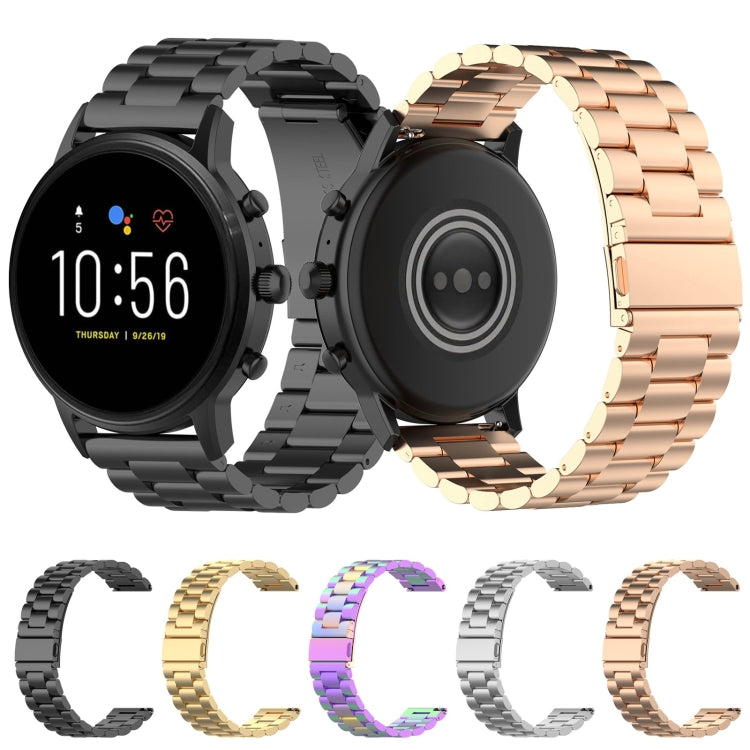 22mm Steel Wrist Strap Watch Band for Fossil Gen 5 Carlyle, Gen 5 Julianna, Gen 5 Garrett, Gen 5 Carlyle HR(Silver) by buy2fix