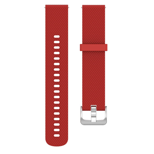 22mm Texture Silicone Wrist Strap Watch Band for Fossil Gen 5 Carlyle, Gen 5 Julianna, Gen 5 Garrett, Gen 5 Carlyle HR (Red) by buy2fix