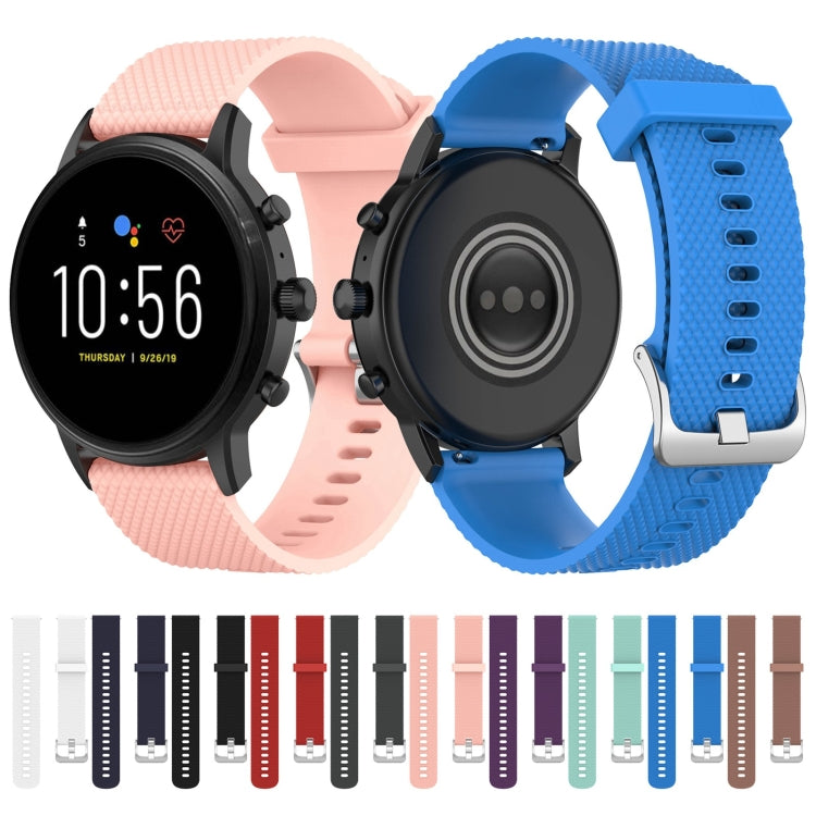 22mm Texture Silicone Wrist Strap Watch Band for Fossil Gen 5 Carlyle, Gen 5 Julianna, Gen 5 Garrett, Gen 5 Carlyle HR (Grey) by buy2fix