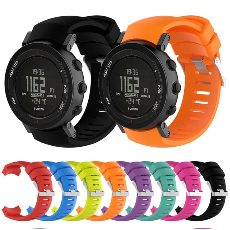 Silicone Watch Band for SUUNTO Core ALU Black(Red) by buy2fix