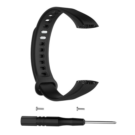 Silicone Watch Band for Huawei Honor Band 3(Black) by buy2fix