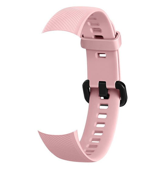 Solid Color Silicone Watch Band for Huawei Honor Band 4(Pink) by buy2fix