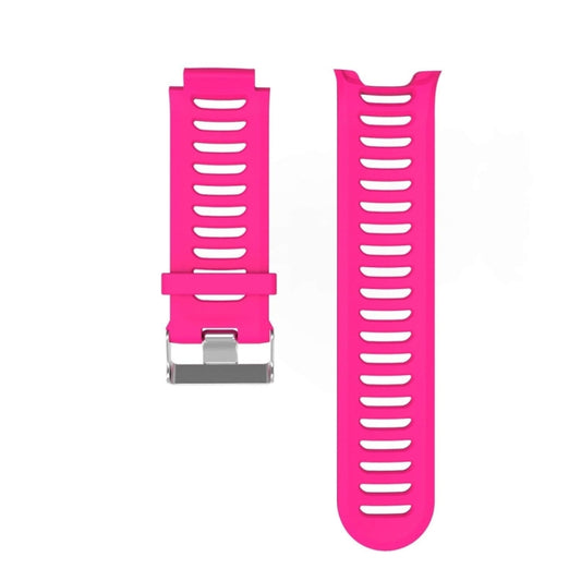 Solid Color Silicone Watch Band for Garmin Forerunner 910XT(Rose Red) by buy2fix