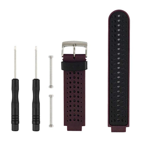 Two-colour Silicone Sport Watch Band for Garmin Forerunner 230 / 235 / 620 / 630 / 735XT(Purple) by buy2fix
