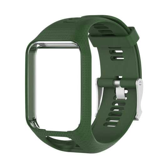 Silicone Sport Watch Band for Tomtom Runner 2/3 Series (Army Green) by buy2fix