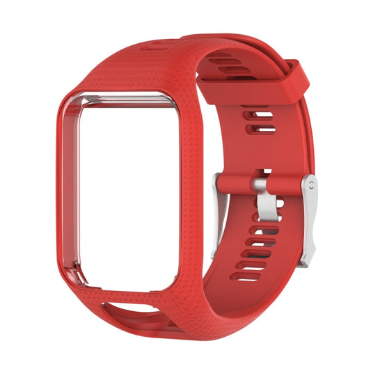 Silicone Sport Watch Band for Tomtom Runner 2/3 Series (Red) by buy2fix