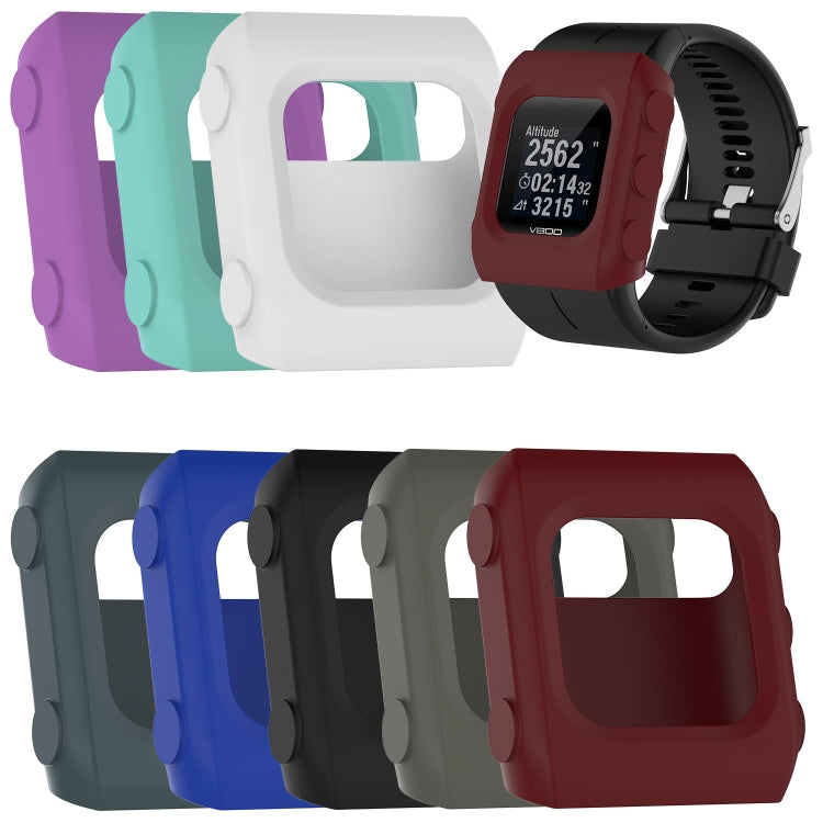Solid Color Silicone Watch Protective Case for POLAR V800(Purple) by buy2fix