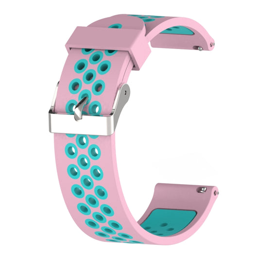 Double Colour Silicone Sport Watch Band for Xiaomi Huami Amazfit Bip Lite Version 20mm(Mint Green + Light Pink) by buy2fix
