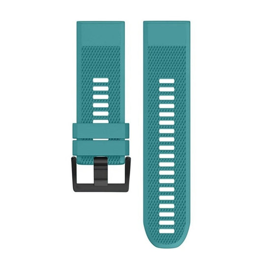 Quick Removable Silicone Watch Band for Fenix 5 22mm(Blue Green) by buy2fix