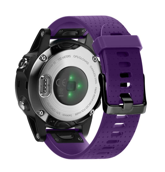Quick Removable Silicone Watch Band for Fenix 5S 20mm(Purple) by buy2fix