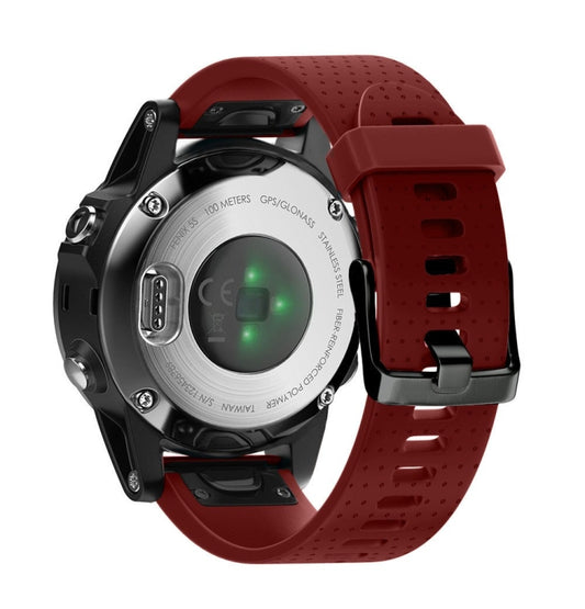 Quick Removable Silicone Watch Band for Fenix 5S 20mm(Red) by buy2fix