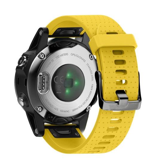 Quick Removable Silicone Watch Band for Fenix 5S 20mm(Yellow) by buy2fix