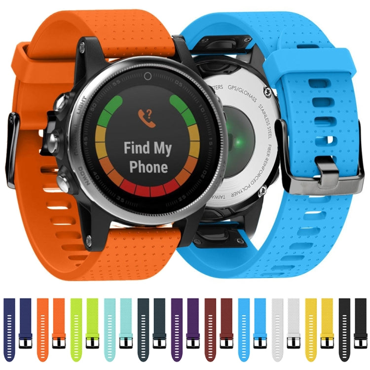 Quick Removable Silicone Watch Band for Fenix 5S 20mm(Black) by buy2fix