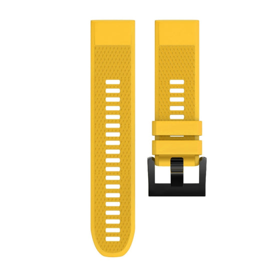 Quick Removable Silicone Watch Band for Fenix 5X 26mm(Yellow) by buy2fix