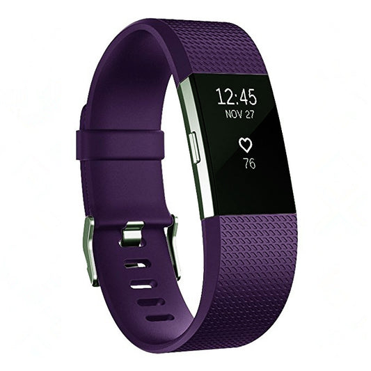 Square Pattern Adjustable Sport Watch Band for FITBIT Charge 2, Size: L, 12.5x8.5cm(Dark Purple) by buy2fix