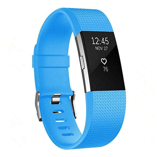 Square Pattern Adjustable Sport Watch Band for FITBIT Charge 2, Size: L, 12.5x8.5cm(Sky Blue) by buy2fix