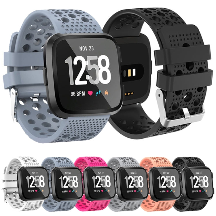 Smart Watch Venting Circle Hole Watch Band for Fitbit Versa(Orange) by buy2fix